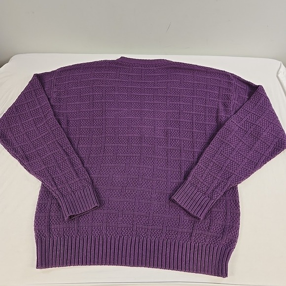 Vintage 90s Eddie Bauer Cable Knit Sweater Mens XL Tall Fisherman Crewneck - Picture 9 of 11